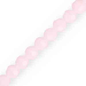 Perles &agrave; facettes rondes 10 mm Rose clair