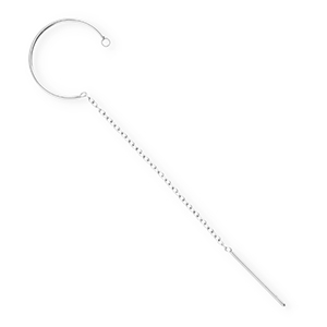 BY31&reg; Appr&ecirc;ts en acier Inox boucles d'oreilles&nbsp;/&nbsp;puces cr&eacute;oles avec anneau Argent&eacute;
