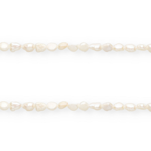 Perles d'eau douce imparfaites grain de riz 5x4mm"" Blanc naturel