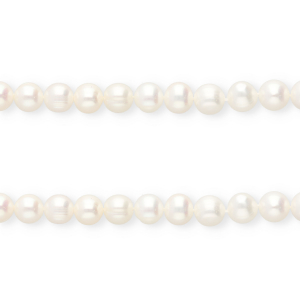 TQ Perles d'eau douce rond Blanc naturel