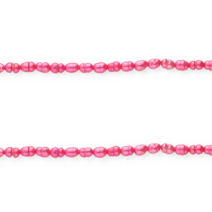 Perles d'eau douce imparfaites grain de riz" Rose