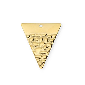 Breloques en acier Inox triangle Dor&eacute;