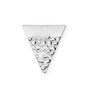 Breloques en acier Inox triangle Argent&eacute;