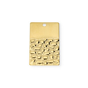 Breloques en acier Inox rectangle Dor&eacute;