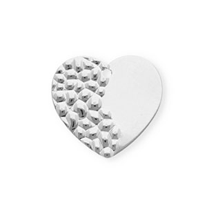 Breloques en acier Inox coeur Argent&eacute;