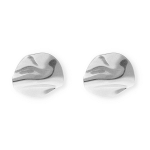 Appr&ecirc;ts en acier Inox boucles d'oreilles&nbsp;/&nbsp;puces d&rsquo;oreilles irr&eacute;guli&egrave;res rond avec anneau Argent&eacute;
