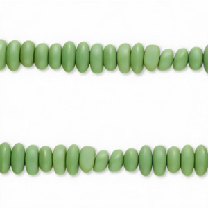 Perles en c&eacute;ramique en forme de galet Vert for&ecirc;t