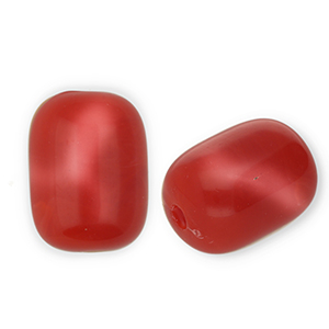 Perles acryliques tube Rouge-blanc marbr&eacute;