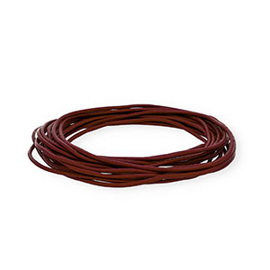 Cuir rond&nbsp;2&nbsp;mm Bordeaux fonc&eacute;