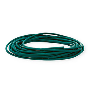 Cuir rond&nbsp;3&nbsp;mm Vert sarcelle fonc&eacute;