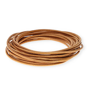 Cuir rond&nbsp;3&nbsp;mm Marron clair