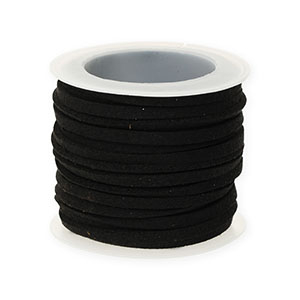 Simili daim plat 3&nbsp;mm Noir