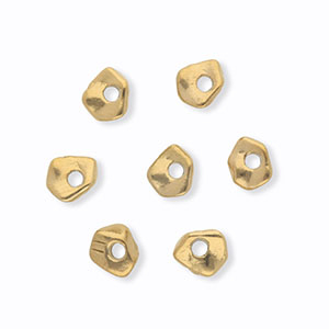 Perles en acier Inox spacer nugget Dor&eacute;