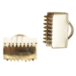 Griffe ruban en m&eacute;tal DQ 8mm Dor&eacute;