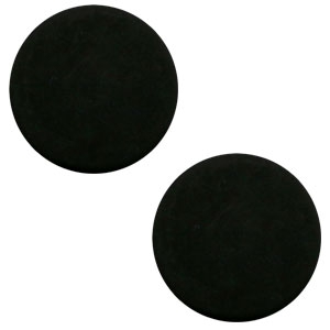 Cabochon plat 20mm Polaris Elements mat noir