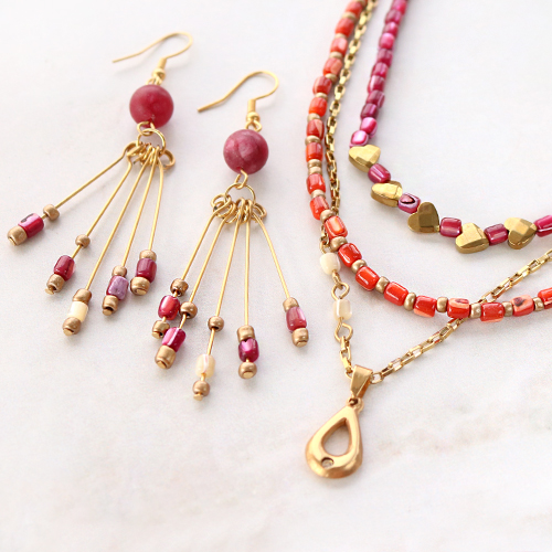 Vous pouvez confectionner ces bijoux et accessoires avec nos perles coquillage :