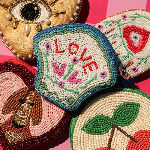 Inspiration avec des porte-monnaies en perles 