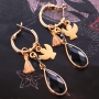 Boucles d&rsquo;oreilles fantaisies en Crystal Glass et m&eacute;tal DQ