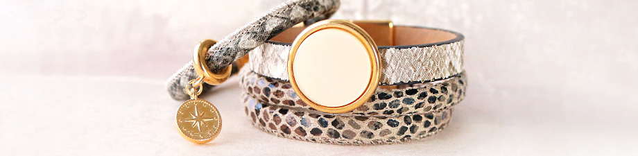 Poussoirs en m&eacute;tal DQ dor&eacute; ros&eacute;