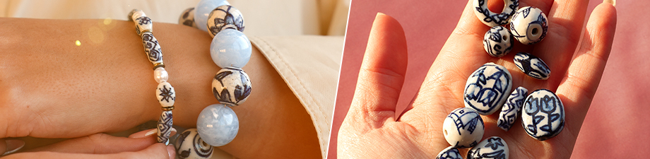 Perles en c&eacute;ramique