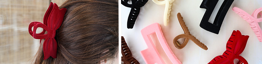 Nouvelle collection de pinces à cheveux en velours Nouvelle collection de pinces à cheveux en velours