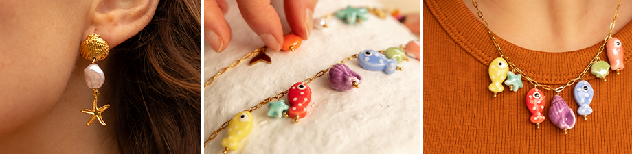 Bijoux en acier inoxydable pr&ecirc;ts &agrave; porter