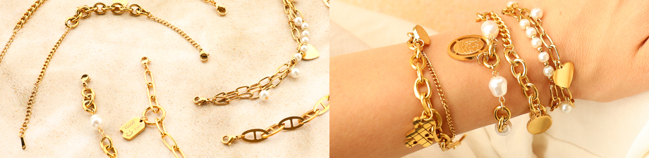 Bracelets en acier inoxydable et attache pour bracelet