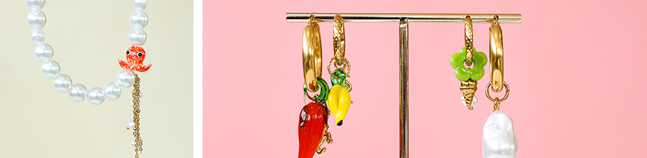 Perles en verre divers