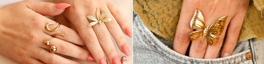 Nouvelle collection de bagues en acier inoxydable Nouvelle collection de bagues en acier inoxydable