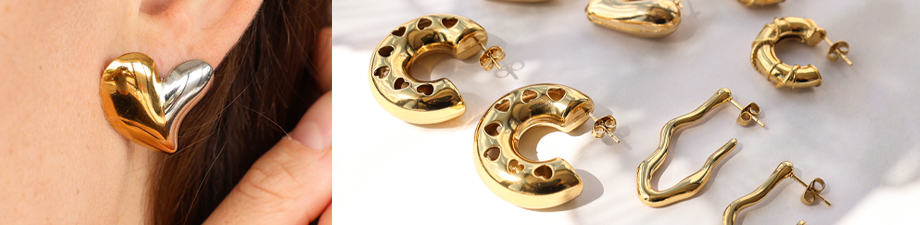 Boucles en acier prêtes à porter aux formes ludiques Boucles en acier prêtes à porter aux formes ludiques