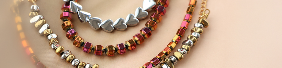 Superbe collection de perles hématite Superbe collection de perles hématite