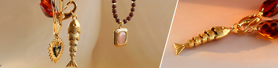 Nouvelle s&eacute;rie de breloques en acier inoxydable